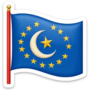 create an east turkestan flag emoji. the shape of flag is like usual flag emojis alright sticker