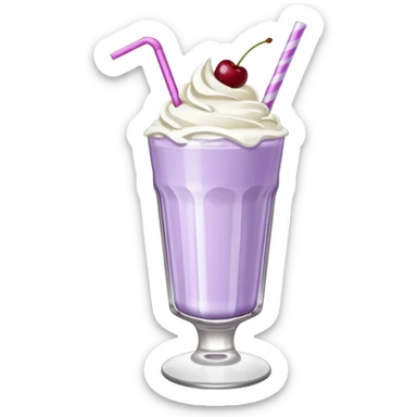 Milkshake light purple with high glass sticker
