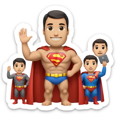 a moai emoji with a superman cape with the original face or the moai emoji with a super man saving people vibe like the superman there is some man waiting in the sky meme but then with moai sticker