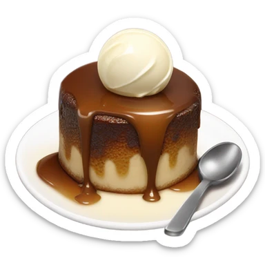 sticky toffee pudding with ice cream sticker
