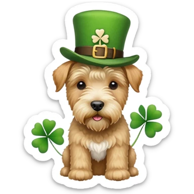 adult wheaten terrier st patrick’s day sticker