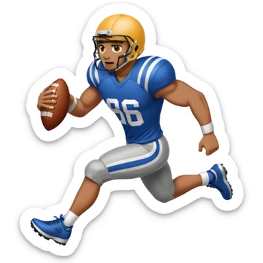 Football player Stiff arm while running sticker