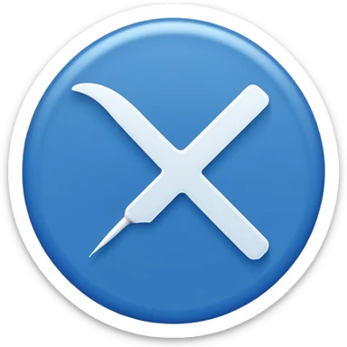 Generate an emoji A white tick in the blue circle.  sticker