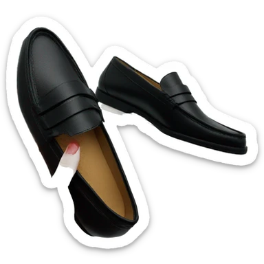 Loafers black sticker