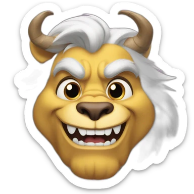 beast from beauty and the beast sticker