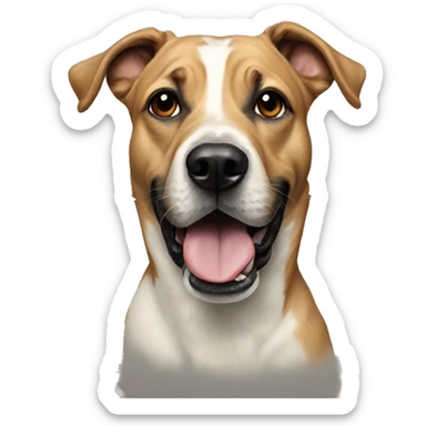 realistic dog portrait artwork sticker