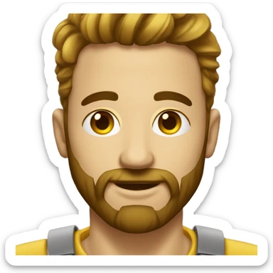 HOMBRE MESTIZO CON CADENA DORADA SIN BIGOTE NI BARBA sticker