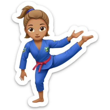 gymnast girl wearing a bjj gi sticker