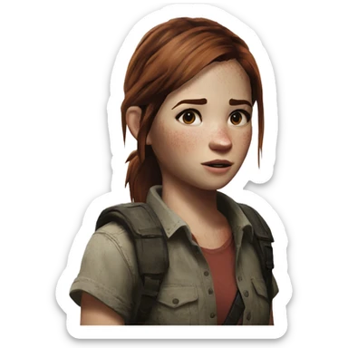 Ellie the last of us Little bit dezoom sticker
