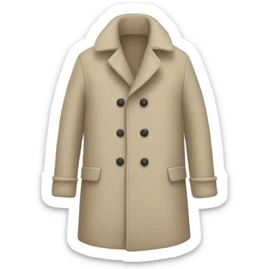 a beige coat suitable for winter sticker
