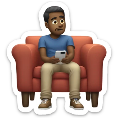 I want, I need an emoji of a guy watching TV or his phone, like he's streaming something. It's for a flyer. sticker