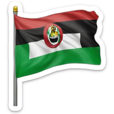 One Piece raises the Palestinian flag  sticker