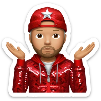 Fred Durst with red sequin outfit sticker