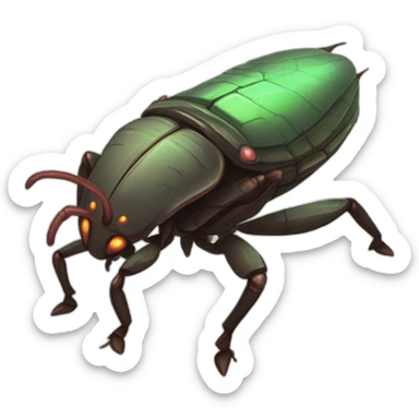 alien Cockroach creature scifi roguelike rpg style inspired by slay the spire digital art sticker