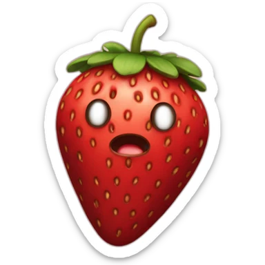 Strawberry covered in chocolate sticker