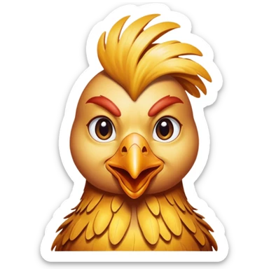 Woman turns into a chicken sticker