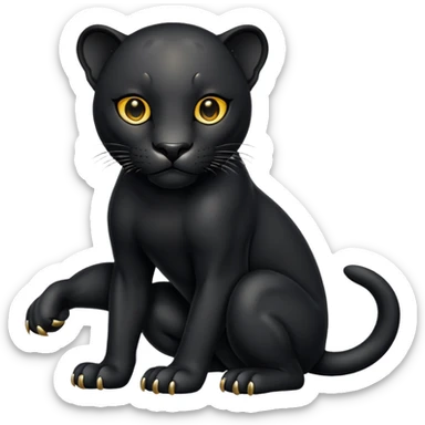 Black jaguar, similar to the traditional iPhone emoji. sticker