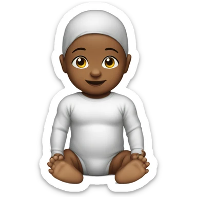 baby in long sleeve bodysuit sticker