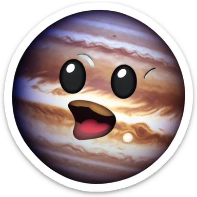 Pluto planet with heart sticker