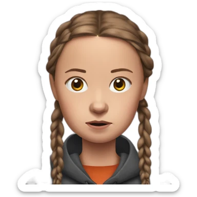 greta thunberg not impressed sticker