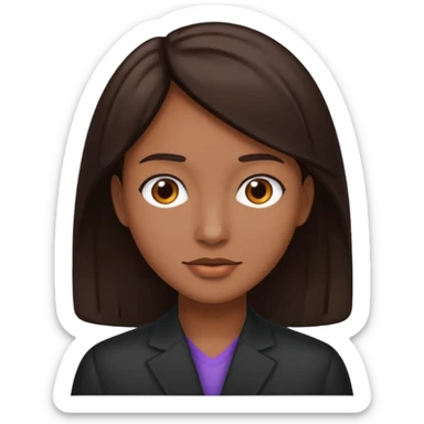 ahora el pelo igual pero un poco mas oscuro sticker