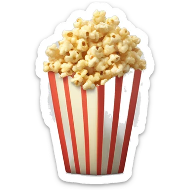 single popped popcorn sticker