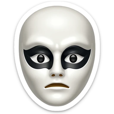 Phantom of the opera half mask sticker