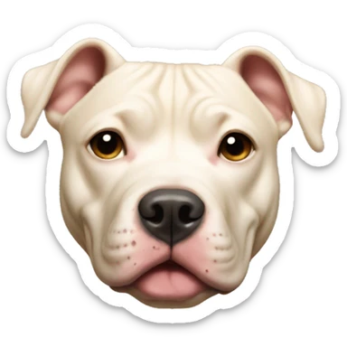 Cream Pitt bull  sticker