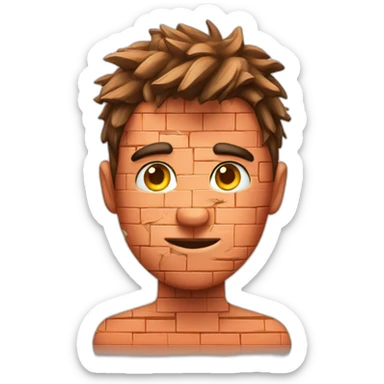 Cold and hot brick scratches it's head sticker