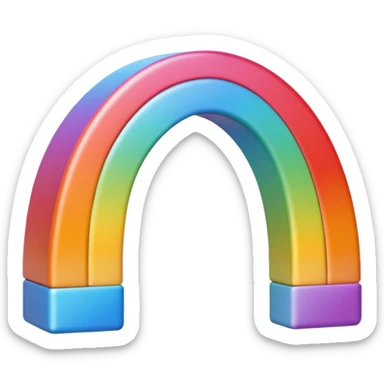 Un cœur arc en ciel  sticker