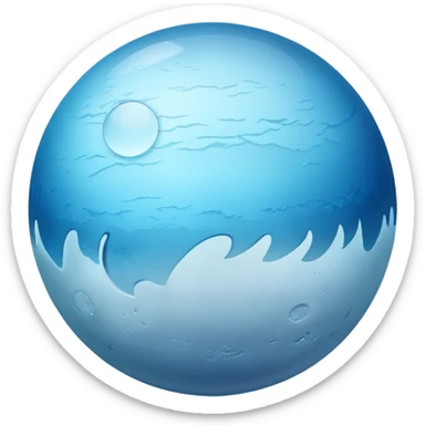 gradient pluto planet with ring sticker