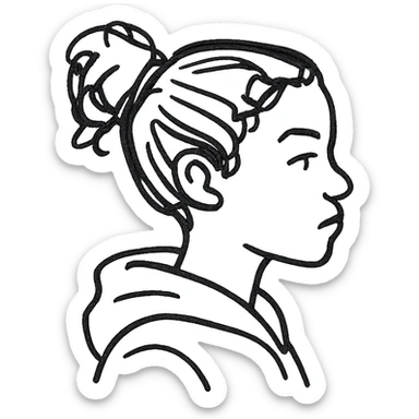 Side profile sticker