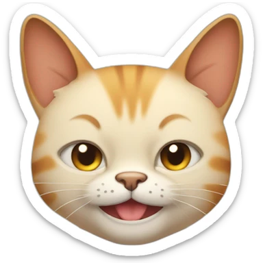 a cat with muscles as whole body that is giving you a wink sticker