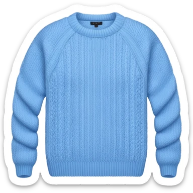 sky-blue knitted wool sweater. sticker