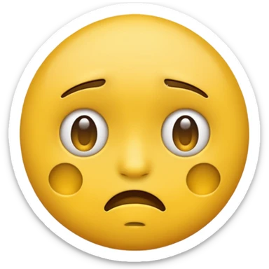 Regular face emoji twerking sadly sticker