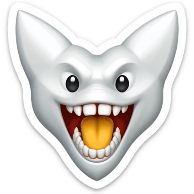 Sharp wolf fang tooth only sticker