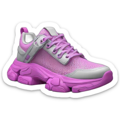 tech-loom bliss mesh pvc sneakers, surrealism, hyper aesthetic, hyper detailed, CGI, professional merchandise sticker