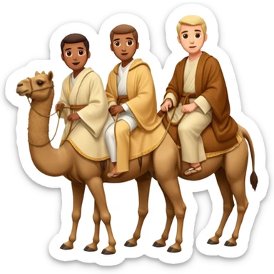 three wise men on camels sticker