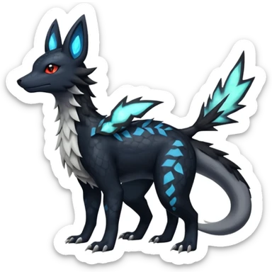 Salandit-Nargacuga-Umbreon-Silvally-fusion (full body) sticker