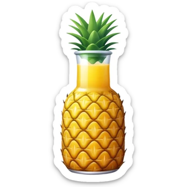 Pineapple juice bottle sticker