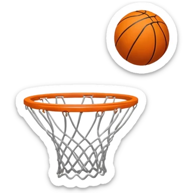 airball missed basketball shot sticker