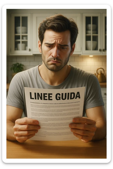 FALLA IDENTICA A QUESTA MA SUL FOGLIO SCRIVI "LINEE GUIDA" IN ITALIANO sticker