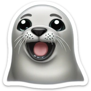 Crying seal meme sticker