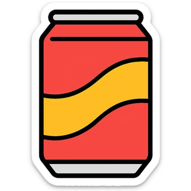 soda, minimal flat icon style, simple, clean, flat colors sticker