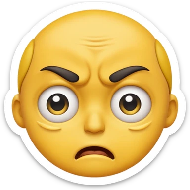 Angry pleading emoji sticker