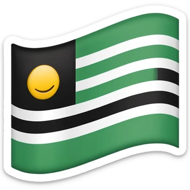 No js do a flag with green on top white in the middle and black on the bottom three sections don’t add any symbols or anything just those three colors spilt like top middle and bottom  sticker