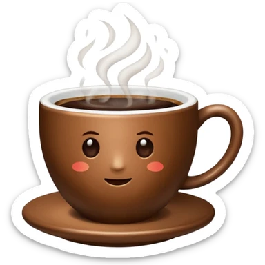 Cup of coffee without face sticker