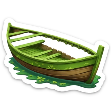 A sunken row boat sticker