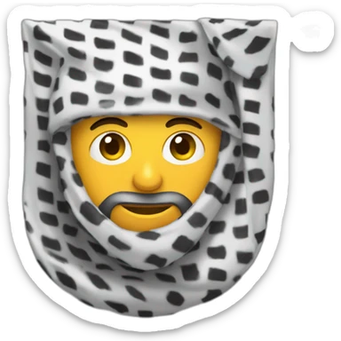 Man with keffiyeh in a hanglider sticker