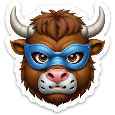 bull with mask  sticker